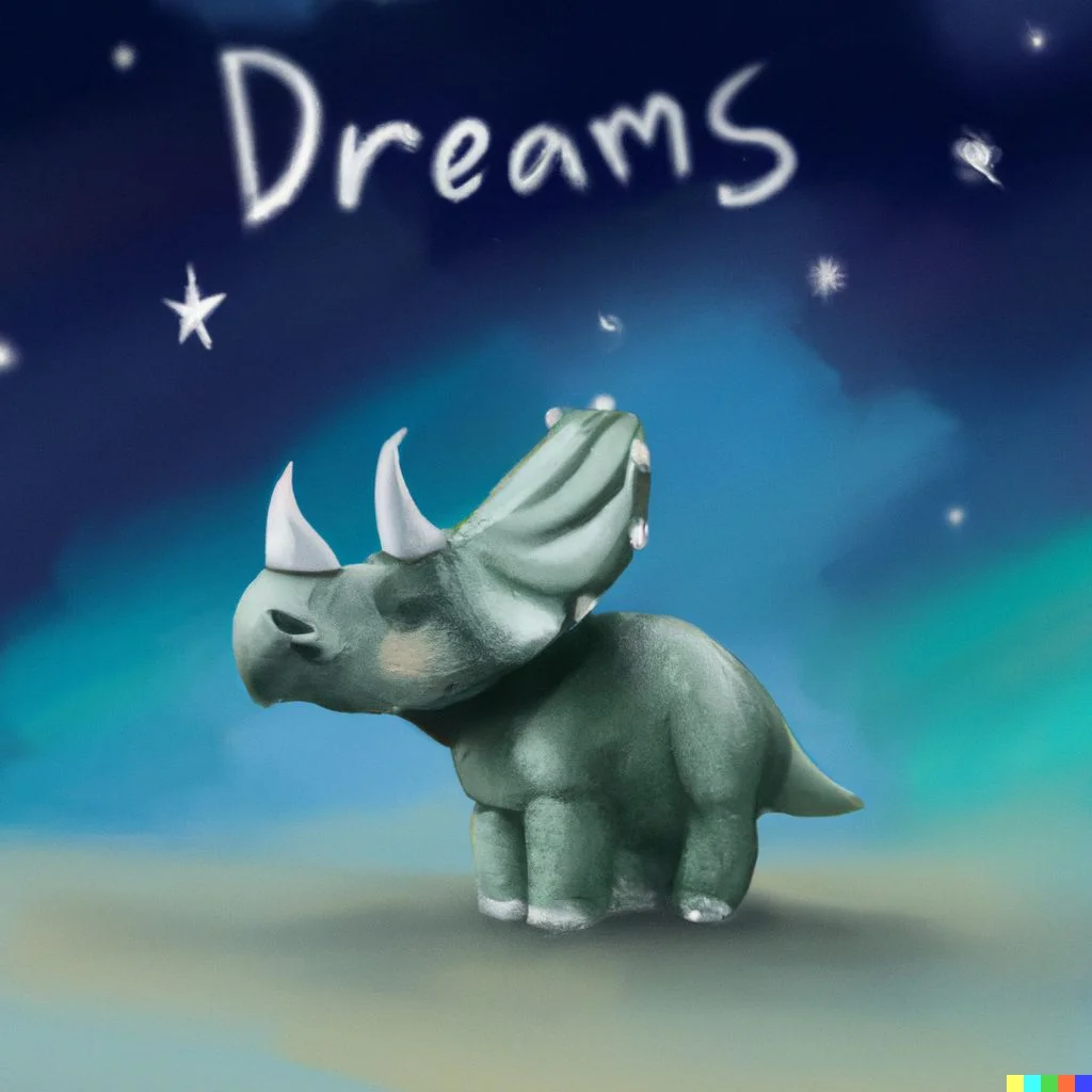 a small Triceratops with big dreams. a Bedtime story about dinosaurs