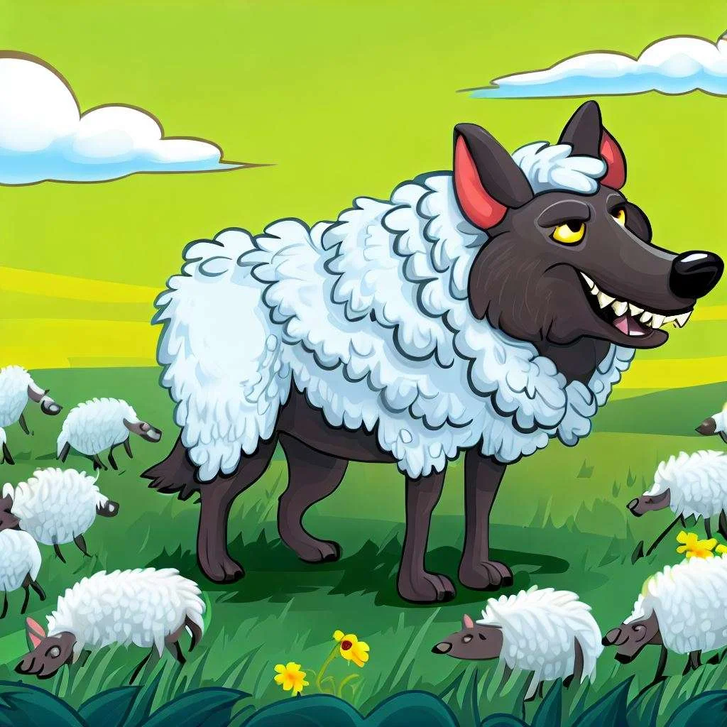 The Wolf in Sheep's Clothing carton image