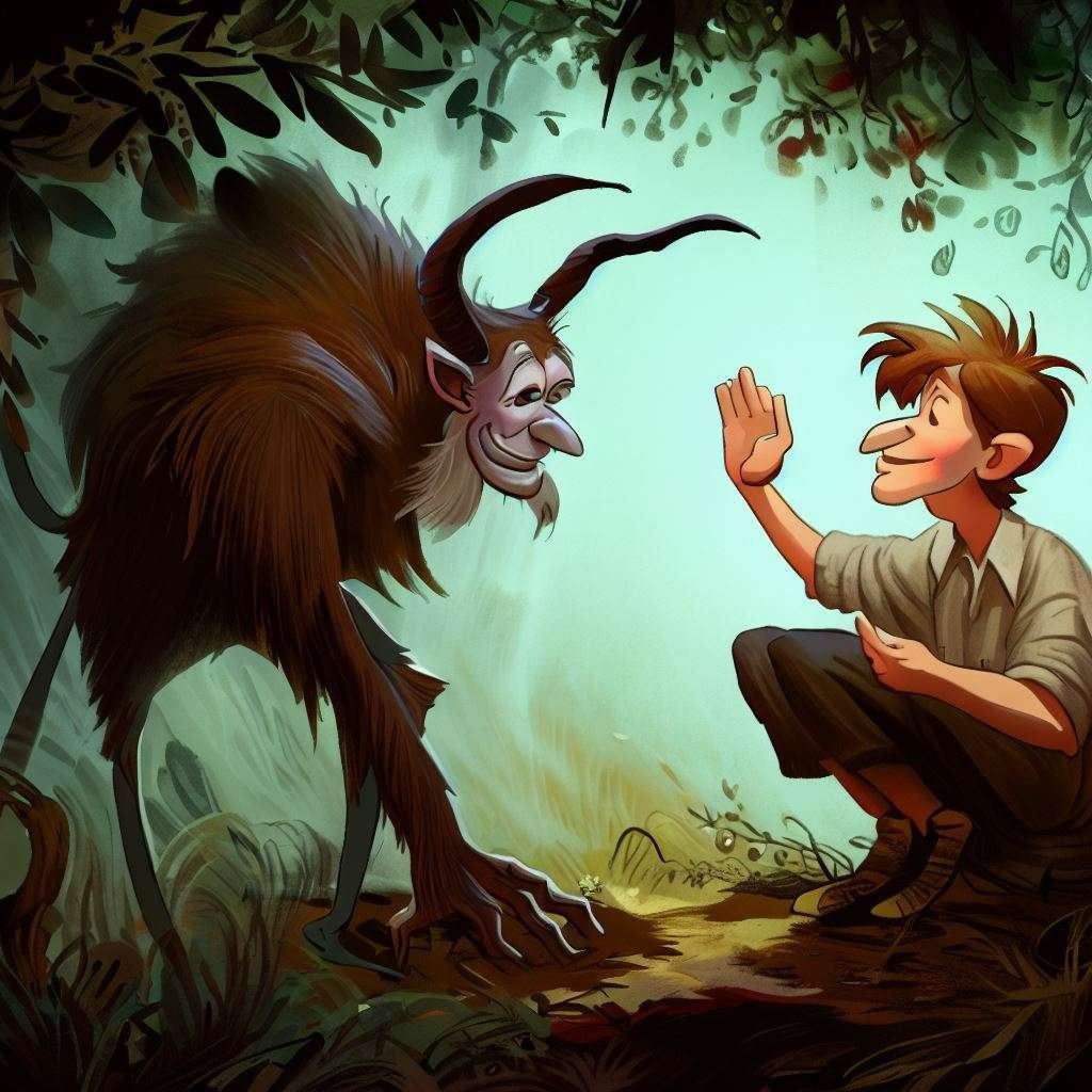 The mand and the Satyr moral story