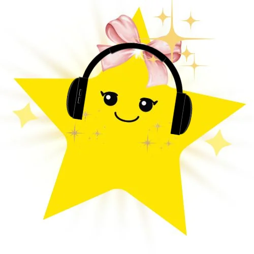 dream little star character with headphones to listen free stories online