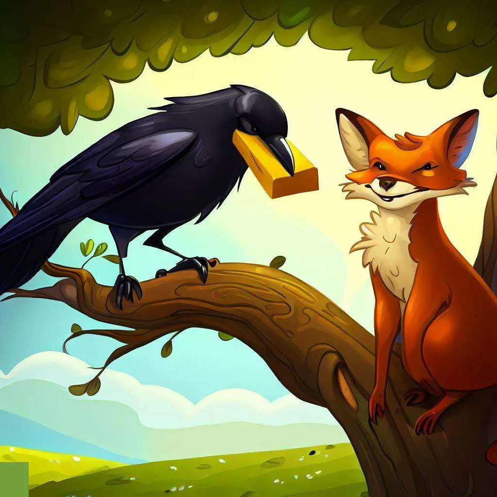 The fox and the crow cartoon pic