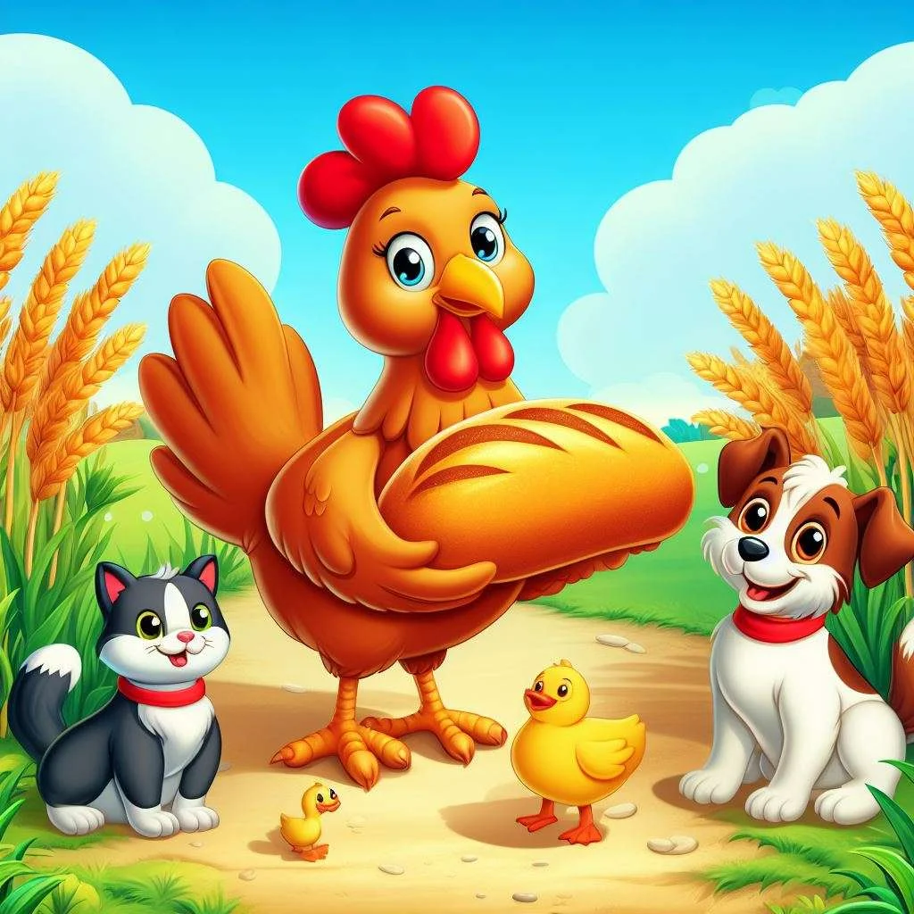 the little red hen image cartoon