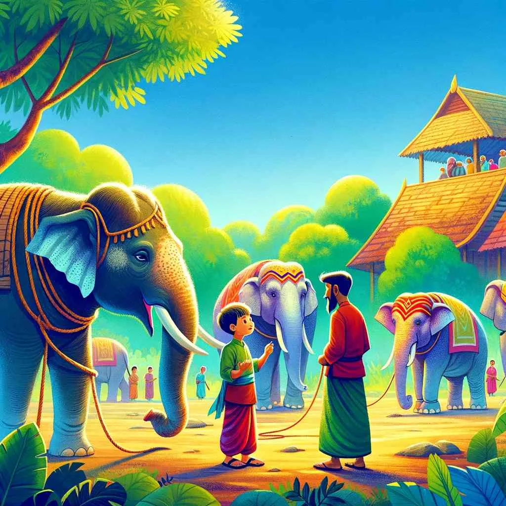 The Elephant rope image cartoon