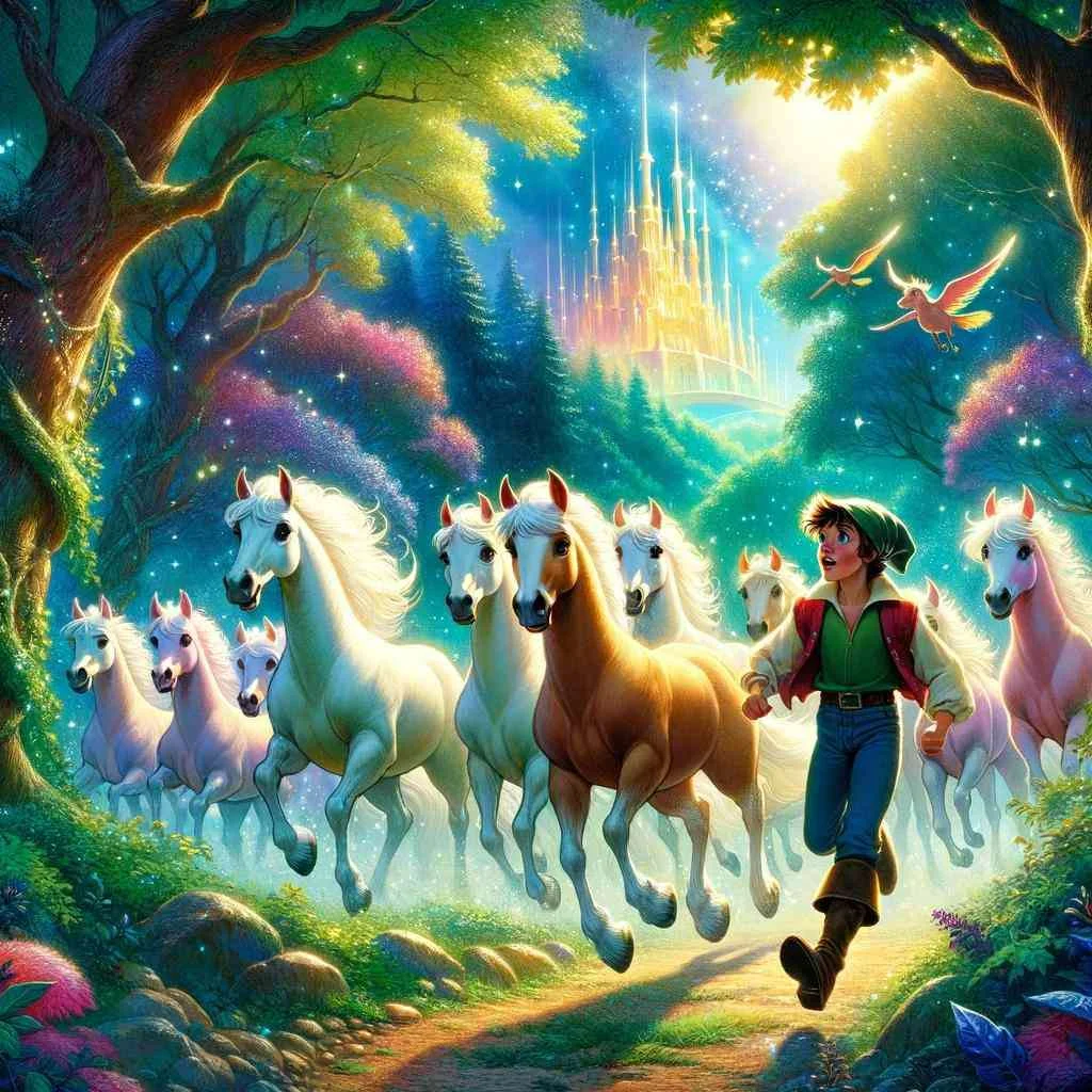 The Seven Foals fairy tale image