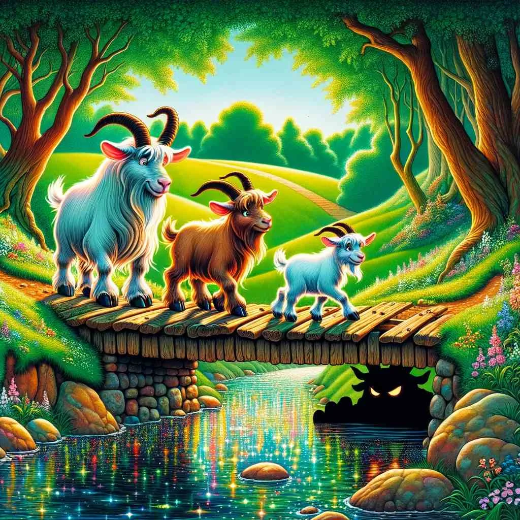 The Three Billy Goats Gruff ilustration