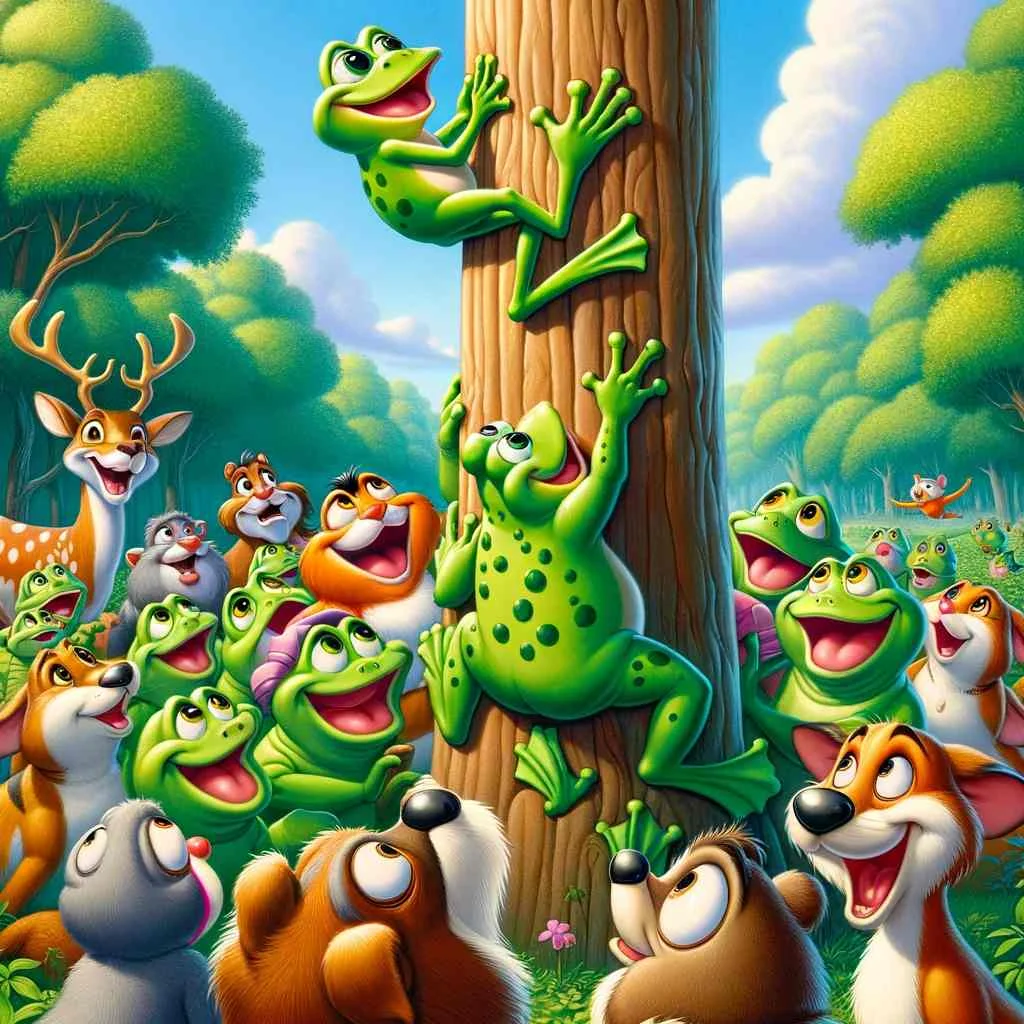 the group of frogs image cartoon
